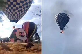 Alevler içinde kalan sıcak hava balonundan düşen adam feci şekilde can verdi